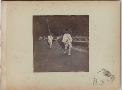 Japon.Japan .2 Photos Albuminées. Paysans 1880