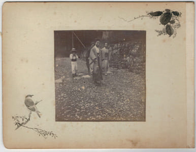 Japon.Japan .2 Photos Albuminées. Paysans 1880