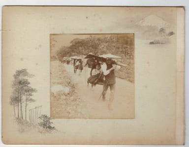 Japon.Japan .2 Photos Albuminées. Paysans 1880