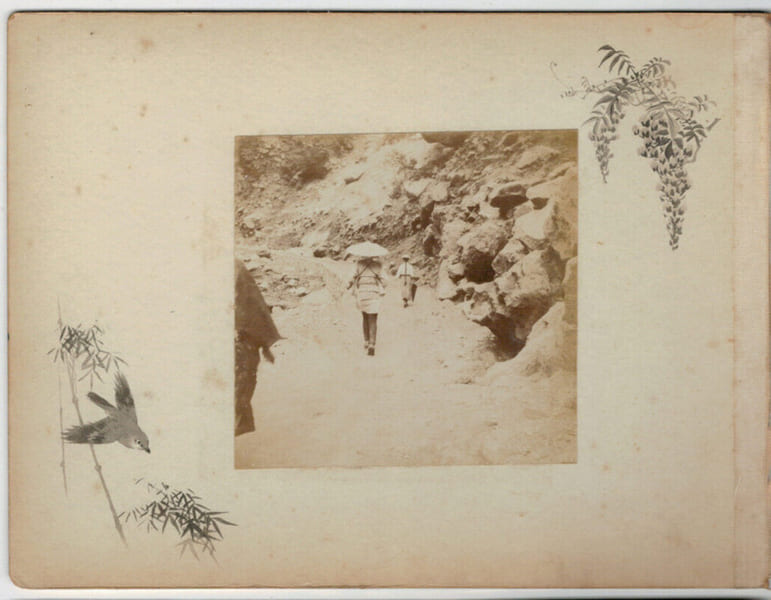 Japon.Japan .2 Photos Albumin&eacute;es. Paysan et Bouddha 1 1880. 