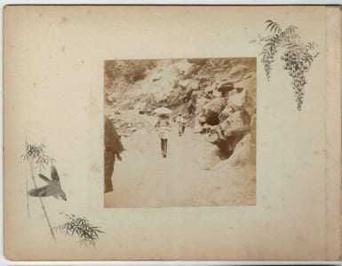 Japon.Japan .2 Photos Albuminées. Paysan et Bouddha 1 1880