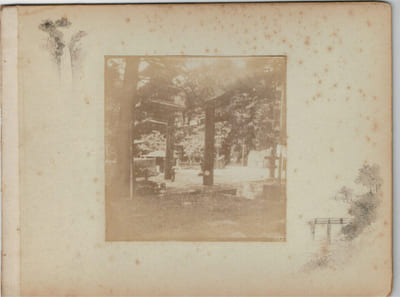 Japon.Japan .2 Photos Albuminées. Pont et Maison Japonaise 1880