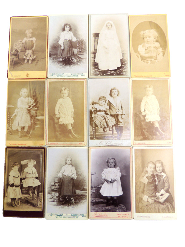 Lot photos anciennes cdv cdv Fillettes et jeunes filles 1860 (1). 