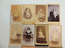 Lot photos anciennes cdv cdv Fillettes et jeunes filles 1860 (2). 