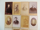 Lot photos anciennes cdv Hommes 1860 (2). 