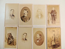 Lot photos anciennes cdv Hommes 1860 (3). 