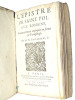 1631.L’Épître de Saint Pol aux Romains. (rare). M.N Guillebert