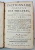 Dictionnaire portatif des théâtres contenant l'origine des différens théâtres de Paris. Antoine de Léris