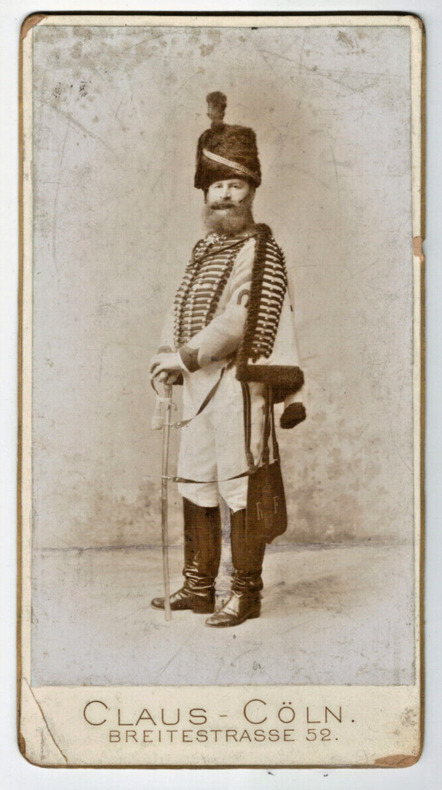 Empire. Photo gde cdv. dédicacée Vicomte Gaétan de Milleau 1895.. Vicomte Gaétan de Milleau 