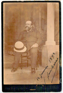 photo albuminée, dédicacé du peintre François Louis Français. 1895