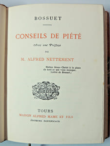 Conseils de piété, tiré des lettres, avec une Préface du journaliste catholique Alfred Nettement