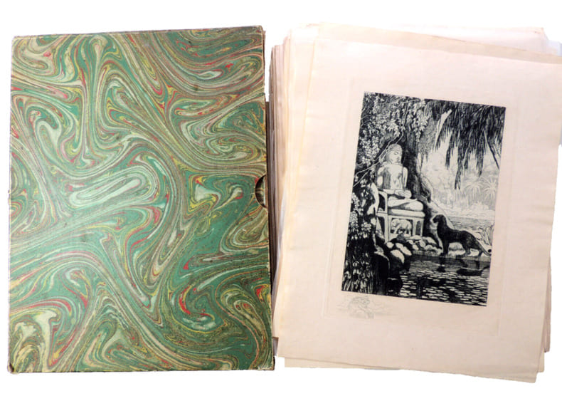 Le Livre de la jungle. 111 eaux-fortes originales de Maurice de Becque. ( rare).  Rudyard Kipling