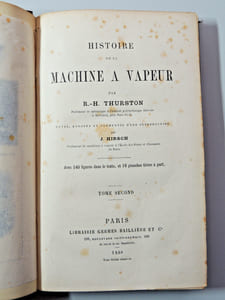 Histoire de la machine à vapeur. 1880. EO