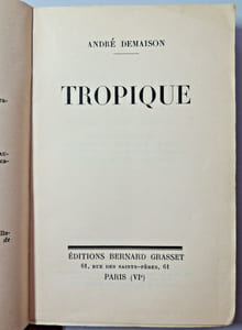 Tropique. Voyage au Sénégal. EO