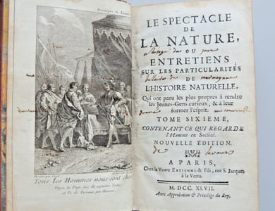 Spectacle de la nature. Lainage, teinture, habits de l'homme..