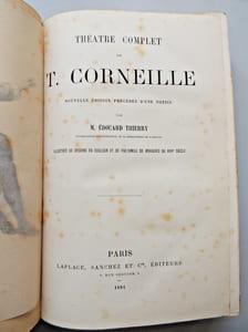 Théâtre complet de Corneille. 20 planches en pied, coloriées par Follet 1881