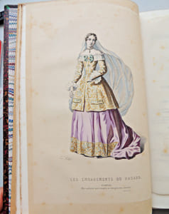 Théâtre complet de Corneille. 20 planches en pied, coloriées par Follet 1881
