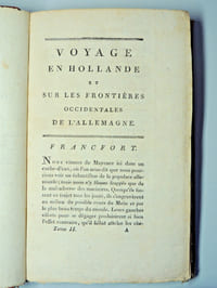 Voyage en Hollande et sur les frontières occidentales de l'Allemagne, fait en 1794