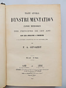 Traité général d'instrumentation. Exposé méthodique des principes de cet art dans leur application à l'orchestre à la musique d'harmonie et de fanfares, etc.