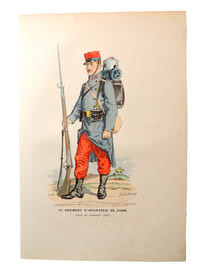 Lithographie. Tenue de campagne (1892)
