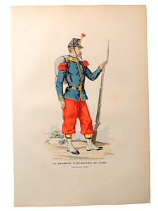 Lithographie. Grenadier (1860)
