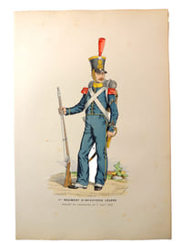Lithographie. Sergent de Carabiniers du 2e bataillon (1820)