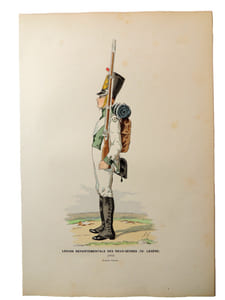 Lithographie. Légion départementale des deux-Sèvres ( 76e légère) 1816.