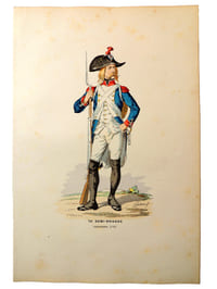 Lithographie. Demi-Brigade. Grenadier 1794