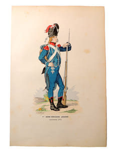 Lithographie. Carabinier 1797