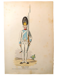 Lithographie. Royal-Italien. Grenadier 1775