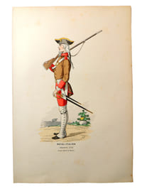 Lithographie. Royal-Italien. Chasseur 1745