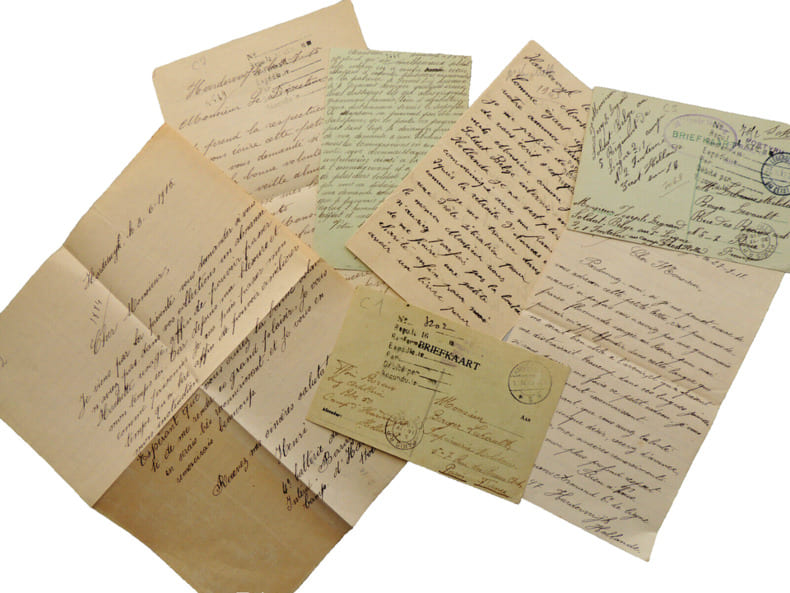 Guerre 14/18. Lot correspondance de soldats mobilis&eacute;s en Hollande. 