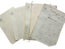 Fort Lot manuscrits civils actes notariés avec timbres Royaux et cachets. 