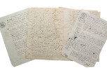Lot manuscrits civils actes notariés avec timbres Royaux, 1830-1840. 