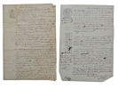 Lot manuscrits civils actes notariés avec timbres Royaux, 1830-1840. 