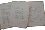 Lot de 17 planches de Michel -Ange Buonarotti gravées au trait par Soyers. 