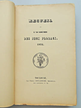 Recueil de l'Académie des jeux floraux 1932. undefined