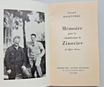 Mémoire pour la réhabilitation de Zinoviev.
