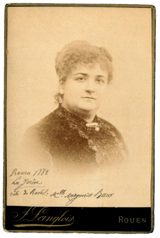 Photo Marguerite Baux dans le rôle de Rachel " La juive " Rouen 1882. Marguerite Baux