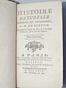 1769. Buffon. Histoire naturelle générale et particulière. 25 planches
