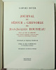 Journal du séjour à Grenoble de J.J Rousseau sous le nom de Renou, établi d'après le manuscrit du fond Français de la Bibliothèque Nationale.. Gaspard ...