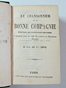 Le chansonnier de bonne compagnie
