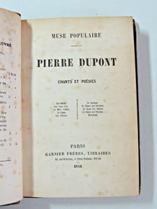 Muse populaire. Chants et Poésies. 1851. EO ( rare)