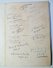 Curiosité. Cahier de 28 autographes signés + lettre timbrée. 1898/1952. 