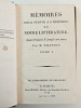 Mémoires pour servir à l'histoire de notre littérature, depuis François 1er jusqu'à nos jours.. M.Palissot.