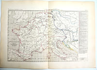 carte couleur France. L'Empire de Charlemagne de 768 à 814, dressée sous la direction de A. Houzé