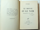 Le rouge et le noir. 2/2 vols. Edition du Divan. Stendhal