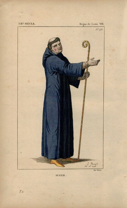 Gravure couleur Suger.  XIIe siècle. 