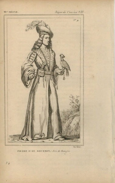 Gravure XVIe si&egrave;cle. Pierre de Bourbon, Sire de Beaujeu