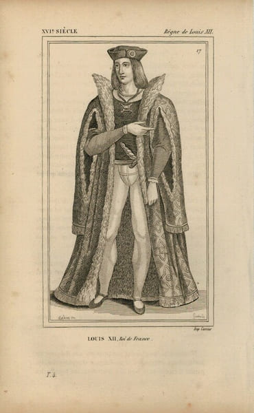 Gravure XVIe si&egrave;cle. Louis XII, Roi de France